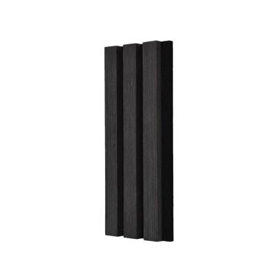 China Black Oak Acoustic Wooden Slat Wall Panels 600x2400mm 0.85 NRC Sound Absorption for sale