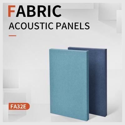 China Formaldehyde Free Fabric Acoustic Panels Sound Proof Fabric Wrapped Wall Panels 32mm for sale