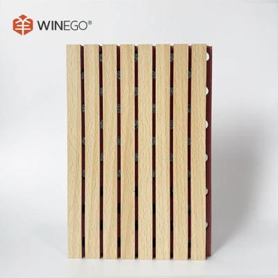 China Melamine MDF Grooved Acoustic Panels 133x2440mm 197x2440mm For Ceiling And Wall for sale