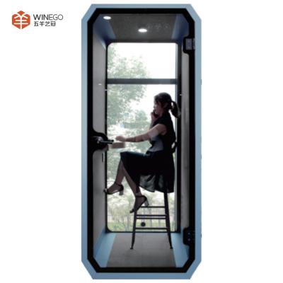 China Mini Single Person Acoustic Booth No Disturb Office Soundproof Phone Booth for sale