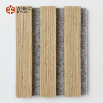 China Timeless Wood Slat Acoustic Panels For Harmonious Interiors Three Side Banding for sale