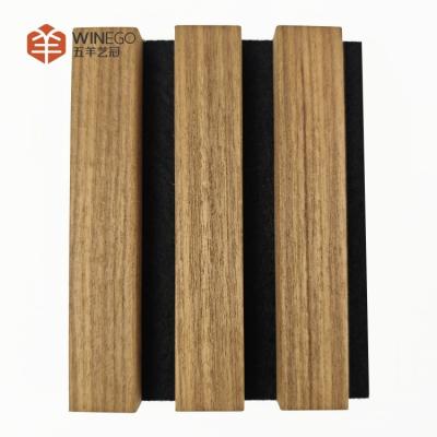 China Luxurious Wood Slat Acoustic Panel Elegant And Efficient Sound Solution for sale