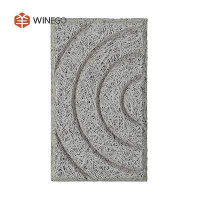 China Art Design And Innovation Wood Wool Acoustic Panel For Shopping Mall Wall for sale