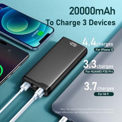 China Mobile Phone REMAX RPP-129 Kingkong II 22.5W PD+QC Multi-Compatible Fast Charging Power Bank 20000mAh Green/Grey for sale