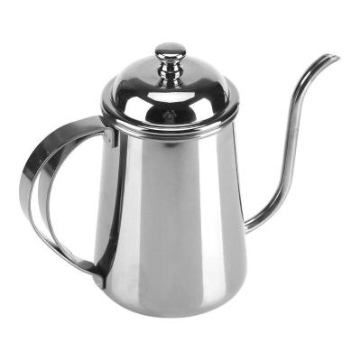 China Sustainable Stainless Steel Hand Coffee Pot Drip Pour Over Camping Coffee Kettle Gooseneck for sale