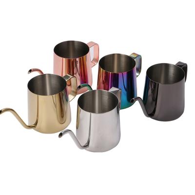 China V60 Stainless Steel Handle Coffee Pot Mini 250ml 350ml 600ml Stocked Drip Pour Over Gooseneck Coffee Kettle for sale