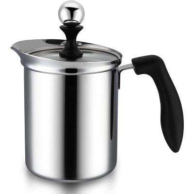 China Manufacturer Wholesale Manual Espresso Coffee Pitcher Manual Stainless Steel Tea Coffee Instant Milk Frother for sale