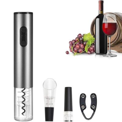 China Stocked Wine Accessories Gift Twist Automatic Electric Lowering Stainless Steel Wine Bottle Opener Sets for sale