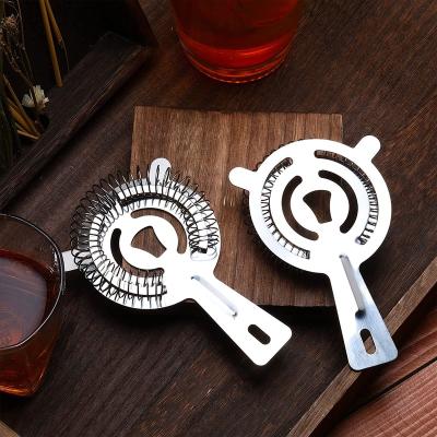 China Bartender's Kit Fine Stainless Steel Viable Cocktail Strainer for sale