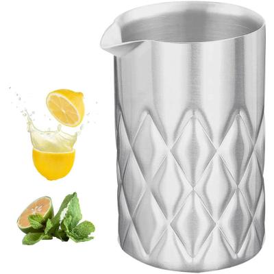 China Stainless Steel Double Walled And Vacuum Insulated Viable Stirring Tin Cocktail Cup Mixing Glass for sale