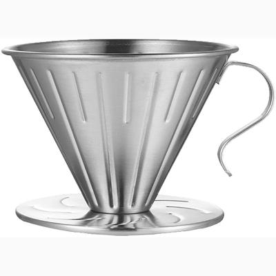 China V60 CLASSIC Custom Manual Portable 304 Hand Stand Pour Over Reusable Stainless Steel Filter Cup Coffee Spout for sale