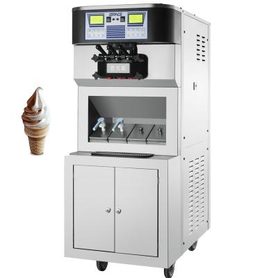 China Snack Factory CE Approved 3 Flavors Standing Soft Ice Cream Machine Portable Making Machine for sale