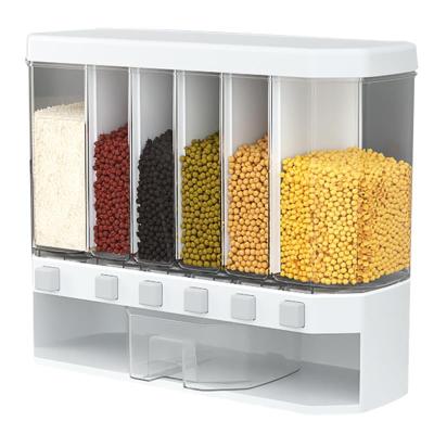 China Steamable Multifunctional Kitchen Rice and Cereal Dispenser Grain Bucket Wall Mounted Split Seal Bulk Rice Dispenser Storage Container for sale