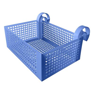 China 2021 New Swimming Pool Storage Basket Bathrooom Shower Shelf Outdoor Detachable Freeze Towel Storage Plastic Basket for sale