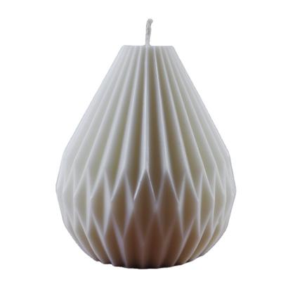 China New Geometric Lines Pear Design Soy Eco-enviroment Wax Candles Home Indoor Scented Candle for sale