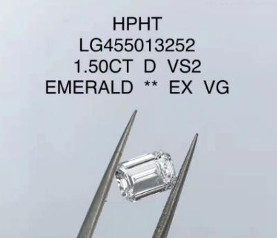 China Smaragd 1,5 Ct Lab Grown Diamant Juwelen D VS2 VG HPHT Diamant Te koop