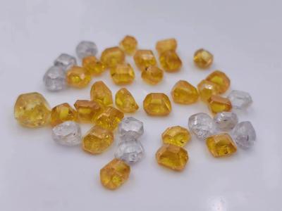 China 0.5-11ct  HPHT Big Size Yellow Rough Diamond Uncut Raw Diamond Stone for sale