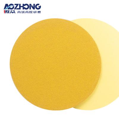 China China PSA Grinding Production Bearing P60 - P2000 5 Inch Sandpaper Sandpaper Disc Yellow Color Abrasive Discs for sale