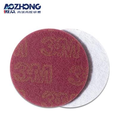 China Industrial Nonwoven Wholesale Sandpaper Aluminum Oxide Grinding Abrasive Around Scrubbing Pad For Cutting Machine for sale