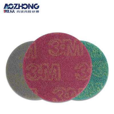 China Factory Direct Sale Durable Silicon Carbide Abrasive Non Woven Around Stainless Steel Cleaning Scrubber Pad For Mental Cleaning for sale