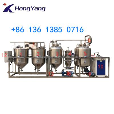 China High efficiency low cost late-designed mini crude vegetable oil refiners/palm oil refinery equipment/palm oil germ/corn for sale