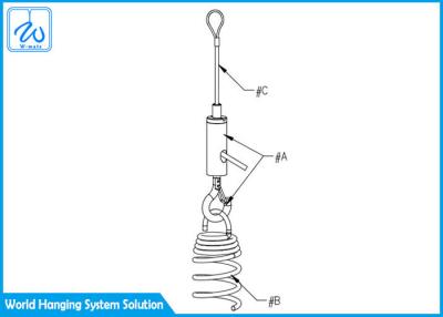 Chine Kit galvanisé de corde de lampe pendante d'acier inoxydable, laine de roche accrochant le kit léger à vendre