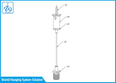 China 7 X 7 Construction Wire Suspension Hanging Kit Custom Length ODM / OEM Accepted for sale