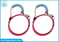 China Pvc Met een laag bedekte de Kabel Stevige Spiraalvormige Staak van de Huisdierenband uit met Keychain/Zachte Handgreep Te koop