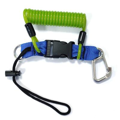 China Retractable Fishing Rod Safety Lanyard Webbing Tool Spring Lanyard Belt for sale