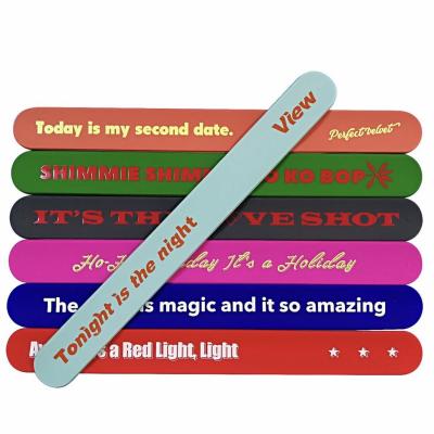 China Other Wholesale Custom Your Own Logo Promotional Fluorescence Silicone Reflective Slap Wristband For Sports No Minimum for sale