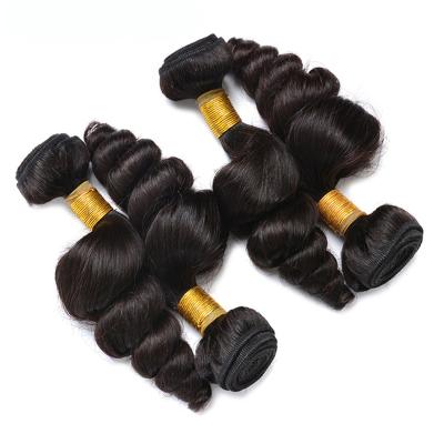 China Loose Wave Hair Brazilian Loose Wave Hair 1 Bundle 100% Unprocessed Virgin Brazilian Hair Bundles Natural Black for sale