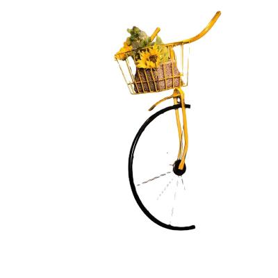 China Mid Century Modern Home Decor Metal Hanging Arts Bike Shape Restaurant Wall Decoration Items for sale