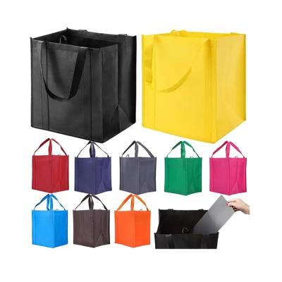 China Promotional Reusable Tote Bag Gift Heavy Duty pp Nonwoven Grocery Nonwoven Bag Custom Logo Printed Eco-friendly Nonwoven Shopping Bag for sale