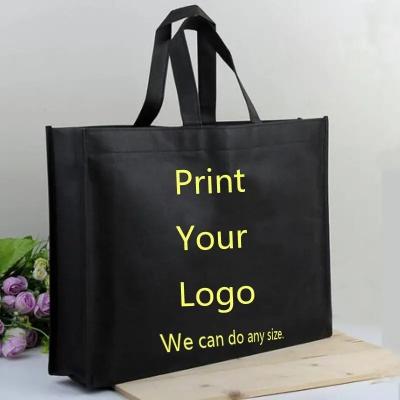 China Shop Promotional Non Woven Eco-Friendly Logo Printing Shopping Bag Recyclable Non Woven Bag With Custom Logo for sale