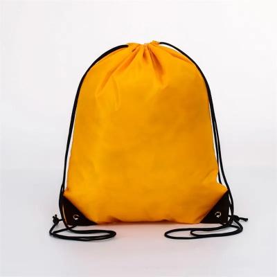 China Low MOQ Drawstring Printing Polyester Drawstring Backpack Waterproof Bag Durable Custom Multicolor Nylon Gym Bag for sale