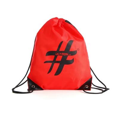 China Custom Durable Polyester Drawstring Bag Gym Cheap Sports Draw String Bags Sports Drawstring Backpack Bag for sale