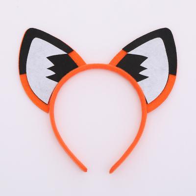 China Activity Decoration Fox Ears Headbands Halloween Anime Headwear Cosplay Costume Props Animal Birthday Party For Kids Baby Adult Headband for sale