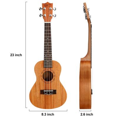 China Hricane Tenor Ukulele 26inch Professional Mahogany Ukulele UKM-3 Mahogany Hawaiian Package With Gig Bag for sale