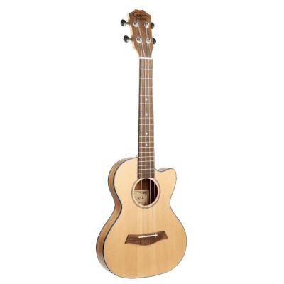 China Hot Selling Tenor Thin Acoustic Luster Walnut Body Walnut Cut Ukulele For Travel for sale