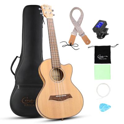 China Hricane Spalted Solid Spruce Front Panel Side Tenor Deadwood Ukulele 27 Inch Spalted Extra Slim Light Weight Ukulele For Beginner for sale