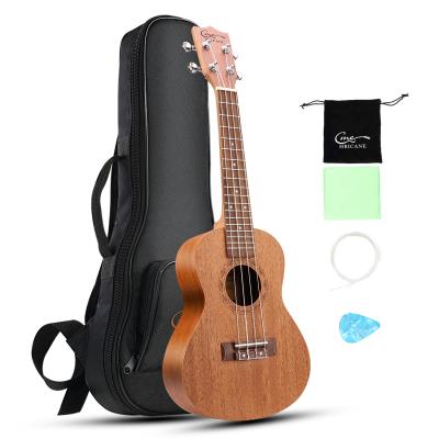 China Mahogany musical instruments travel hot sale luster ukulele 26inches thin body mahogany tenor acoustic ukulele for sale