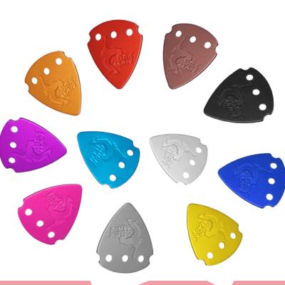 China Long Lifespan Aluminum Alloy Guitar Picks Electric Guitar Plectrums Accessories Metal Guitar Musical Pick for sale