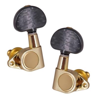 China Left and right side stitches. Install Screws In Rectangular Wooden Guitar Winder Fully Enclosed Fully Enclosed Wooden Guitar Tuner Grain Knobs Electric Ballad Medium Tuning Pegs for sale