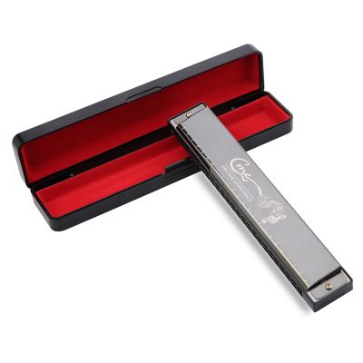 China Hricanew 24 hole 40 tone waterproof chromatic harmonica musical instrument fashional chromatic harmonica OEM for sale