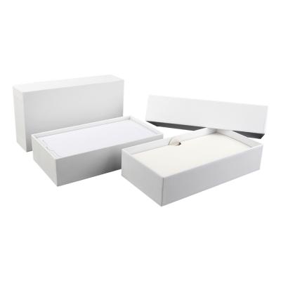 China Custom Logo Luxury White Drawer Mobile Phone Case Packaging Box Recyclable for sale