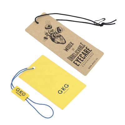 China Custom Recyled Seal Tissue Twine Kraft Paper Tag Logo Hanging Label Clothes Paper Price Apparel Tag Label String Garment Garment Tag for sale