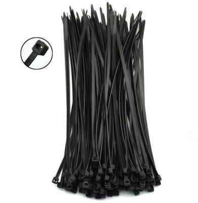 China Ties Cable Black Nylon 66 Cable Tie Ties PA66 3.6mm*300 mm Nylon Zip Ties Heavy Duty Nylon 66 Color Plastic for sale