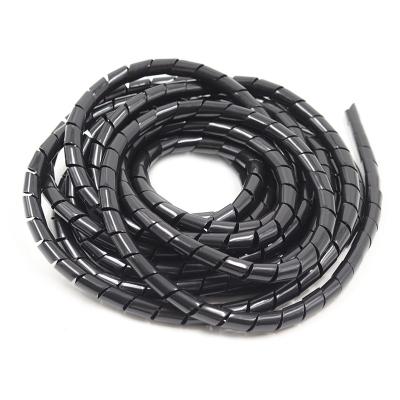 China 10m Hose Tidy Abrasion Resistant Cinema Cable PC TV Wrap Organizer Spiral Wrapping Band 10mm (Diameter 10MM-Length10M,) for sale