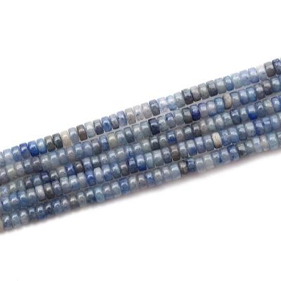 China Natural Blue Disc Rondelle Jasper Wheel Shape Loose Beads Blue Na 2*4mm Aventurine Beads for sale