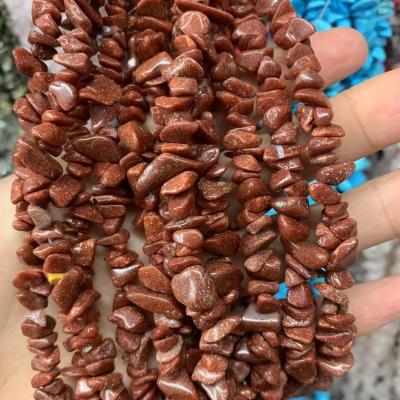 China Genuine Na Gold Sand Gemstone Beads 5-8mm Irregular Chips Beads for sale